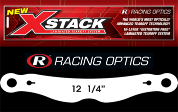 Racing Optics X-Stack Tearoffs, Clear, Fits Bell Vador - 10211C