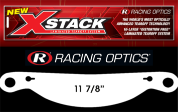 Racing Optics X-Stack Tearoffs, Clear, Impact Vapor/Charger  - 10230C