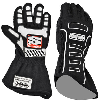 Simpson Race Products  - Competitor Glove Large Black Outer Seam