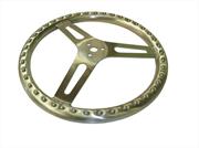 PRP Steering Wheel, 15” Flat, Nubs, Natural Aluminum - 910-32727