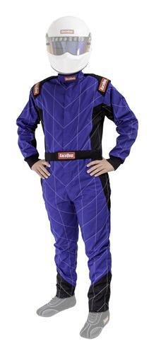 [RQP91609259] RaceQuip  - Suit Chevron Blue Large SFI 5