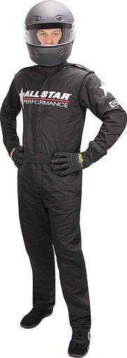 [ALL99850] Allstar Performance - Race Suit Black Med 1pc 2 Layer - 99850