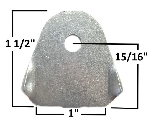 [AAMAA-023-A] Body Tab, .085″ Steel, 1/4″ Hole, Formed