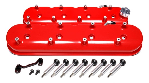 [HLY241-113] Holley - GM LS Tall Valve Cover Set Gloss Red - 241-113
