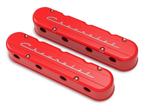 [HLY241-179] Holley - Valve Cover Set 2 Piece GM LS with Chevrolet Logo - 241-179