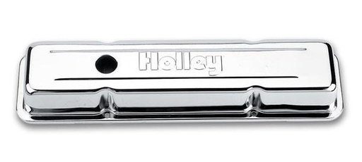 [HLY241-80] Holley - SBC Chrome Valve Covers with Holley Logo Short - 241-80