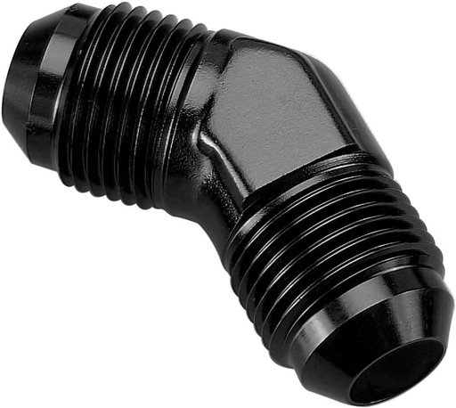 [PRF9454BLK] PRP 45 Degree Flare Union, -4 AN to -4 AN Black