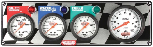 [QC61-60423] Quickcar  - Gauge Panel OP WT FP with Tach - 61-60423
