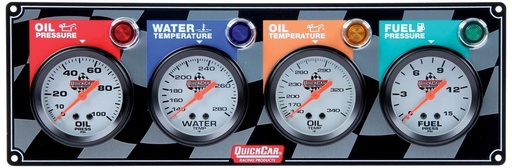 [QCR61-6021] Quickcar 4 Gauge Panel OP WT OT FP - 61-6021