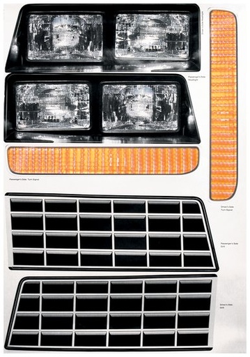 [ALL23014] Allstar Performance - M/C SS Nose Decal Kit Stock Grille 1983-88 - 23014