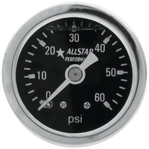 [ALL80204] Allstar Performance - 1.5in Gauge 0-60 PSI Liquid Filled - 80204