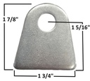 Chassis Tab, 3/16″ Steel, 1/2″ Hole