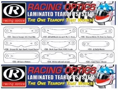 [ROI7203C] Racing Optics Laminated Tearoffs SpeedStack 7, Clear for Simpson Matrix, SX, Shoei - 7203C
